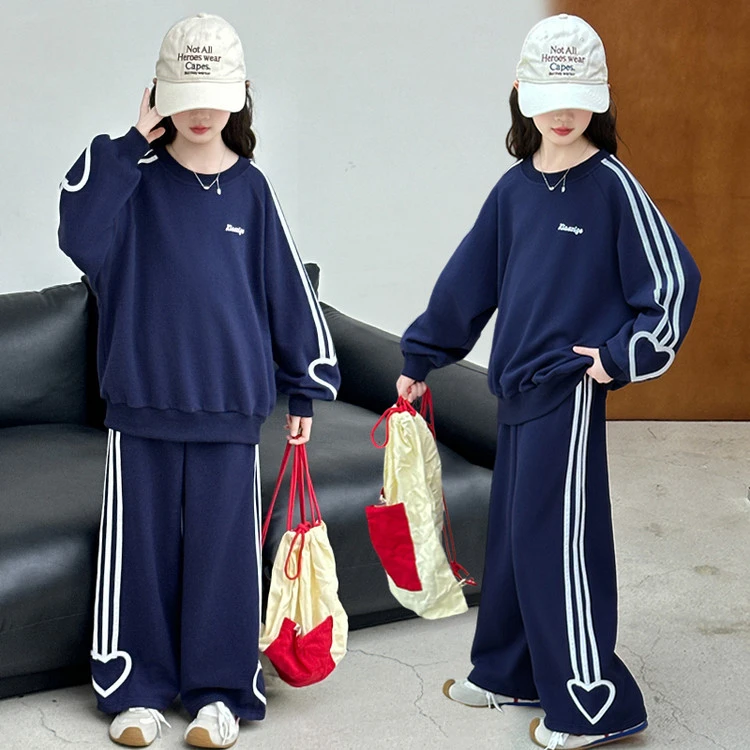 女童网红套装春秋新款中大童卫衣休闲裤两件套儿童韩版洋气运动服