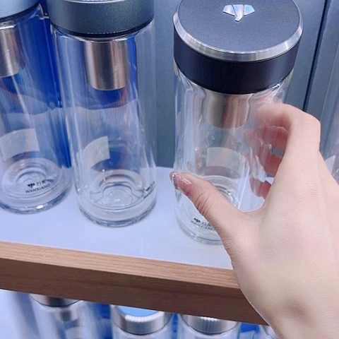 愿***良万象玻璃双层V366，黑370毫升