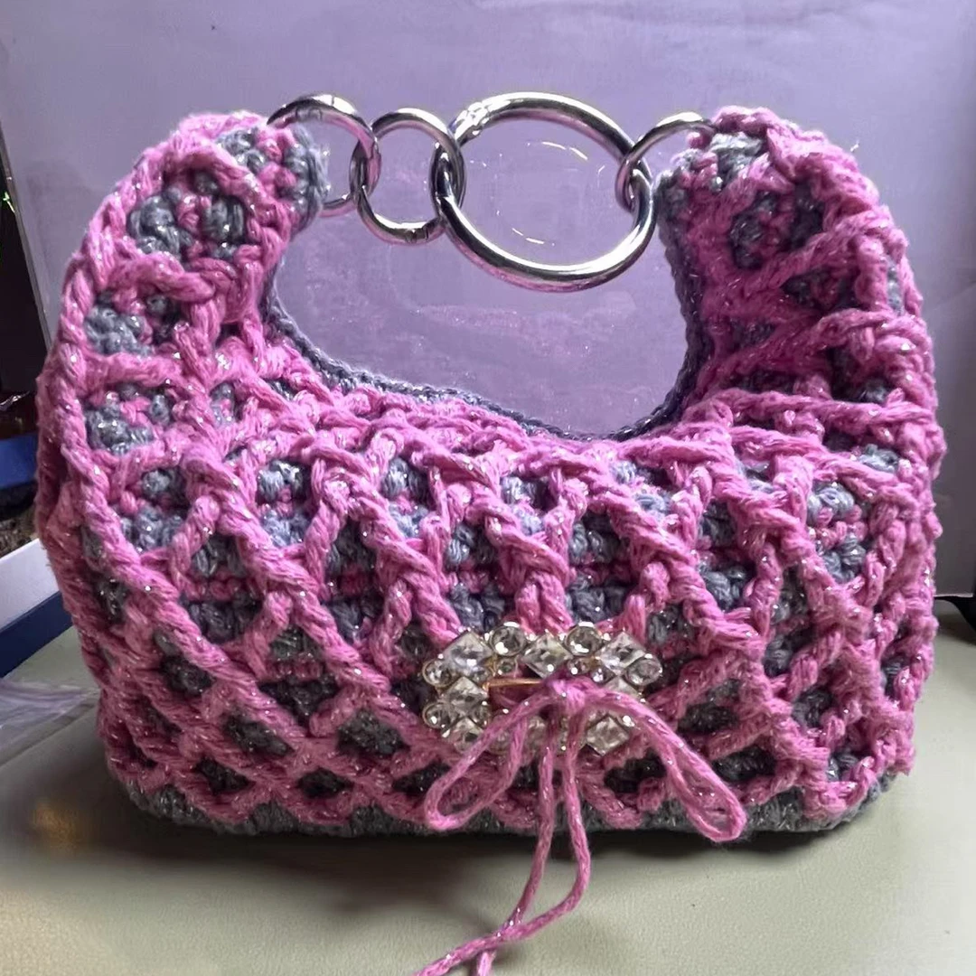 网红饺子包编织材料包教程Diy编织材料制作教程