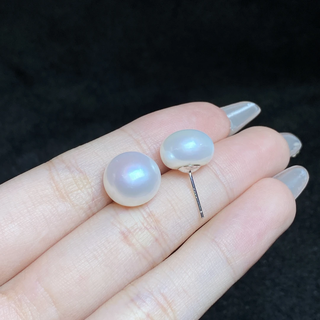 【小北好物】S925银淡水珍珠耳钉约11-12mm【多样性发一】-17QJ10X59