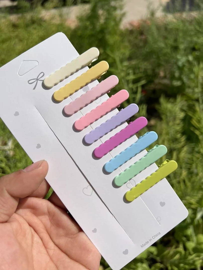 5厘米亮油无痕【细毛毛虫】广东夹一字夹diy发夹底夹工厂批发