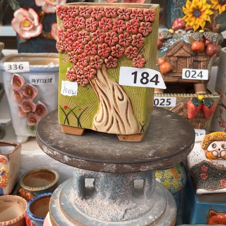 紫砂花盆粗陶材质多肉花盆