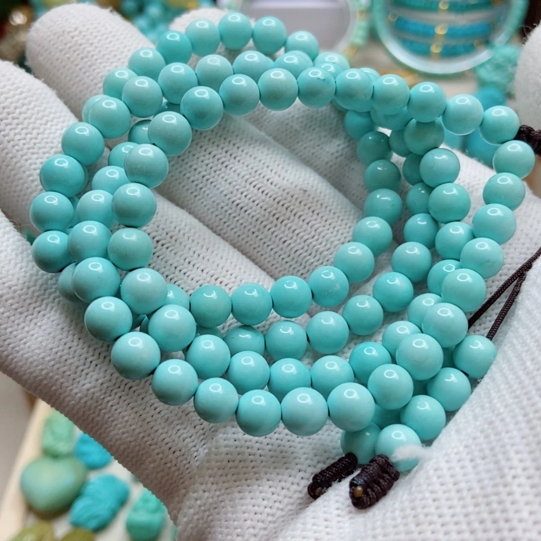 绿松石珠子未镶嵌