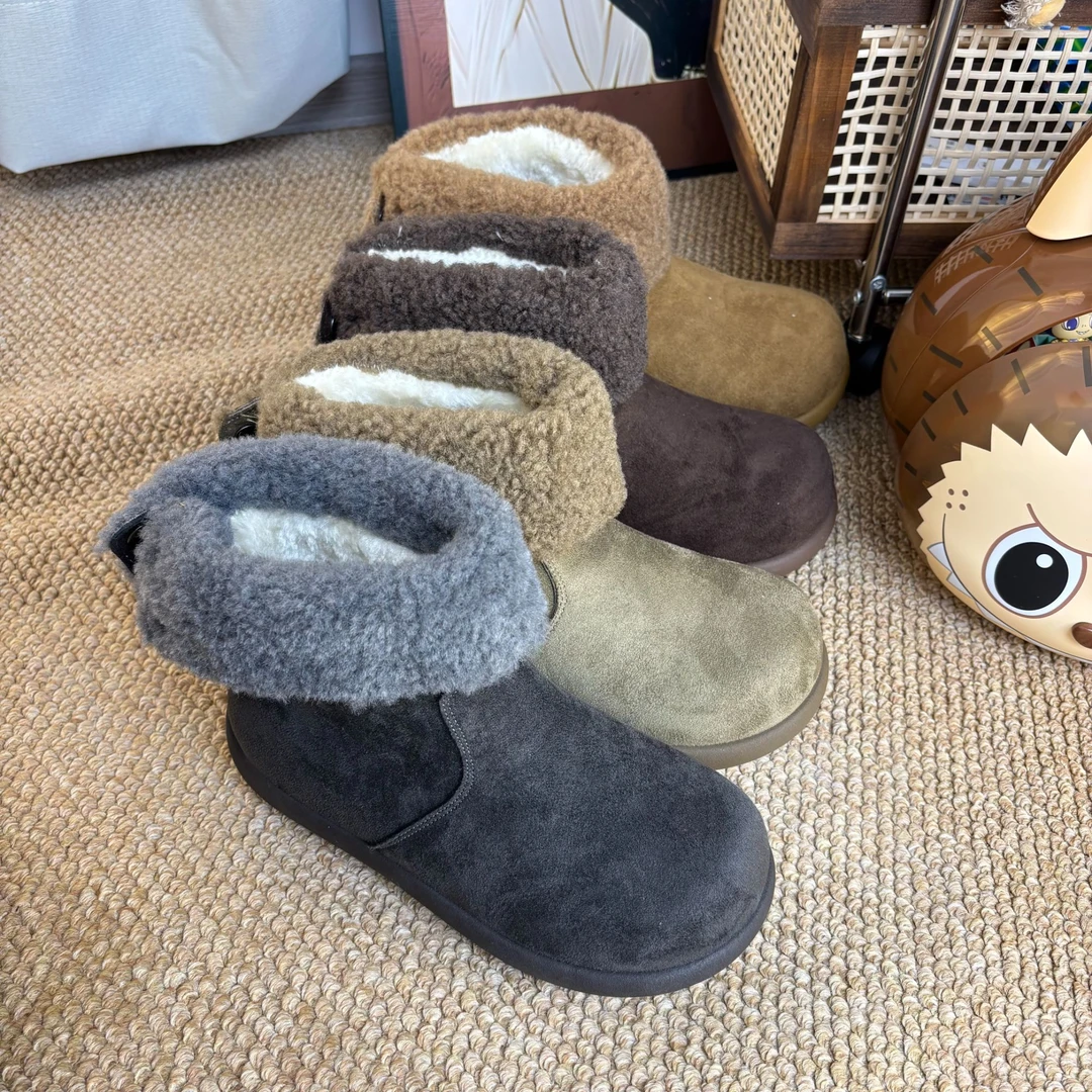 两穿百搭雪地靴2025冬季新款内外增高韩版加绒棉鞋女款防滑毛毛鞋