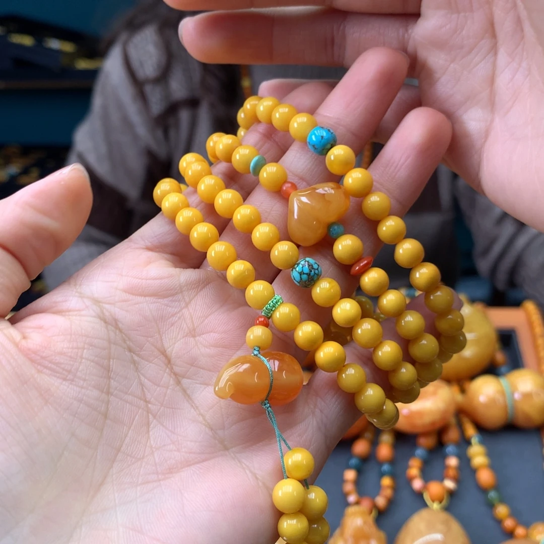 蜜蜡未镶嵌手串天然