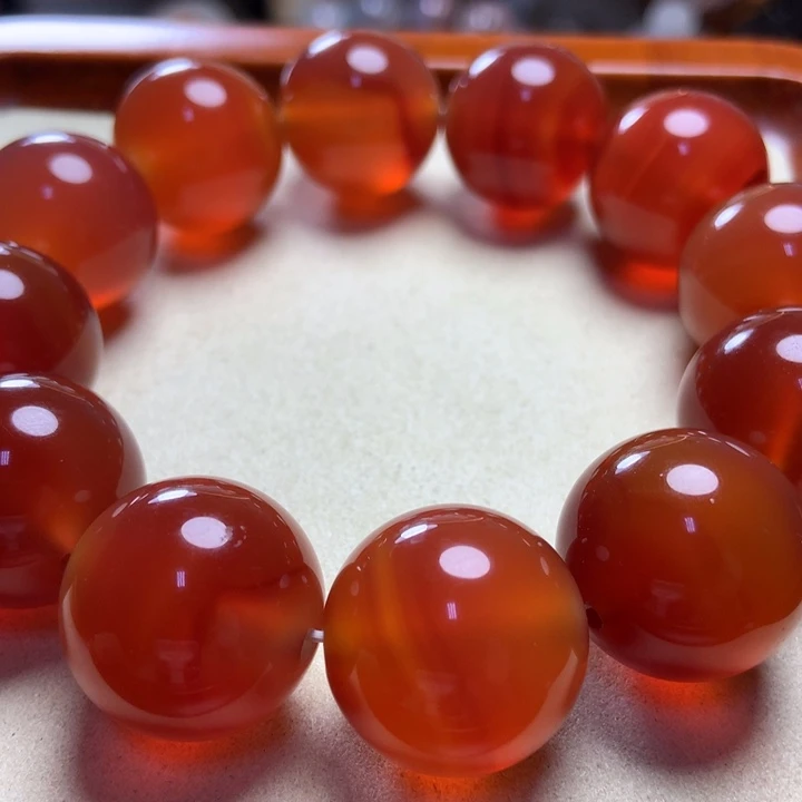 玛瑙/玉髓手串未镶嵌冰红