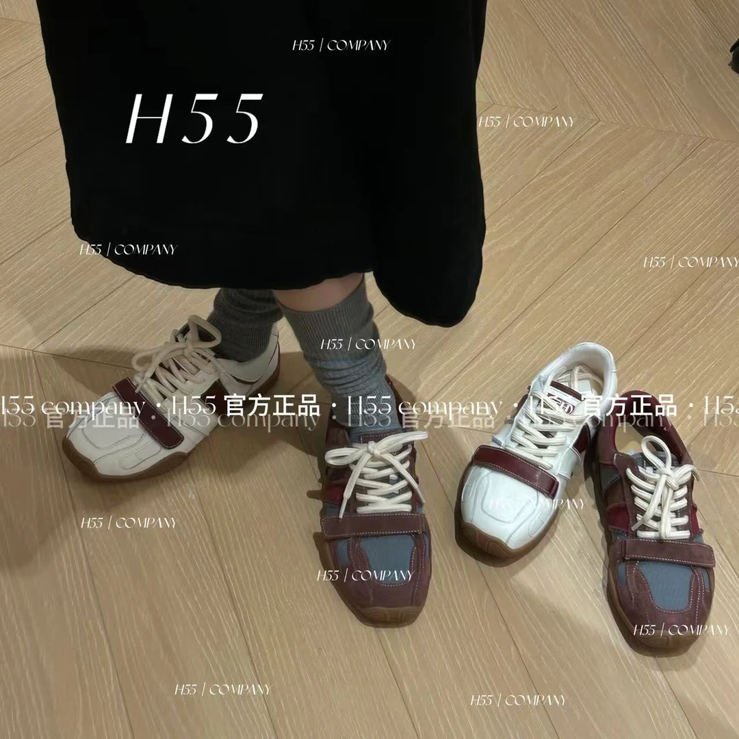 【重百粉丝专属】H55-摩根船长-复古腔调手工捏褶保龄球德训鞋3cm