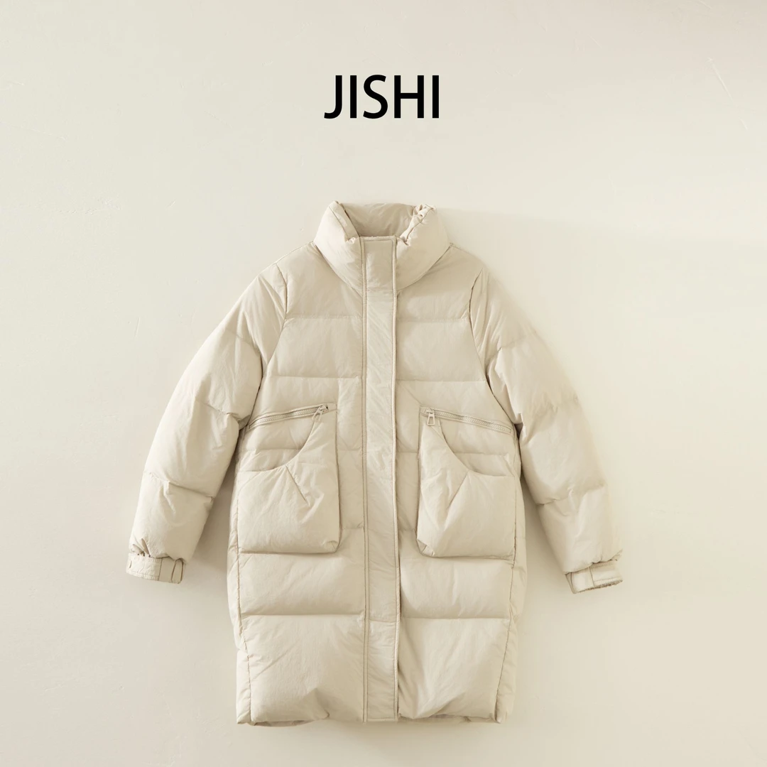 既是JISHI【立领中长款开襟保暖宽松型百搭情侣宽松秋冬】YRF022