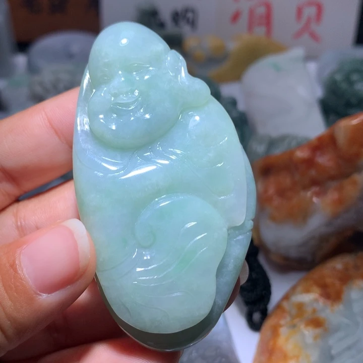 翡翠未镶嵌颈饰保真天然A货翡翠