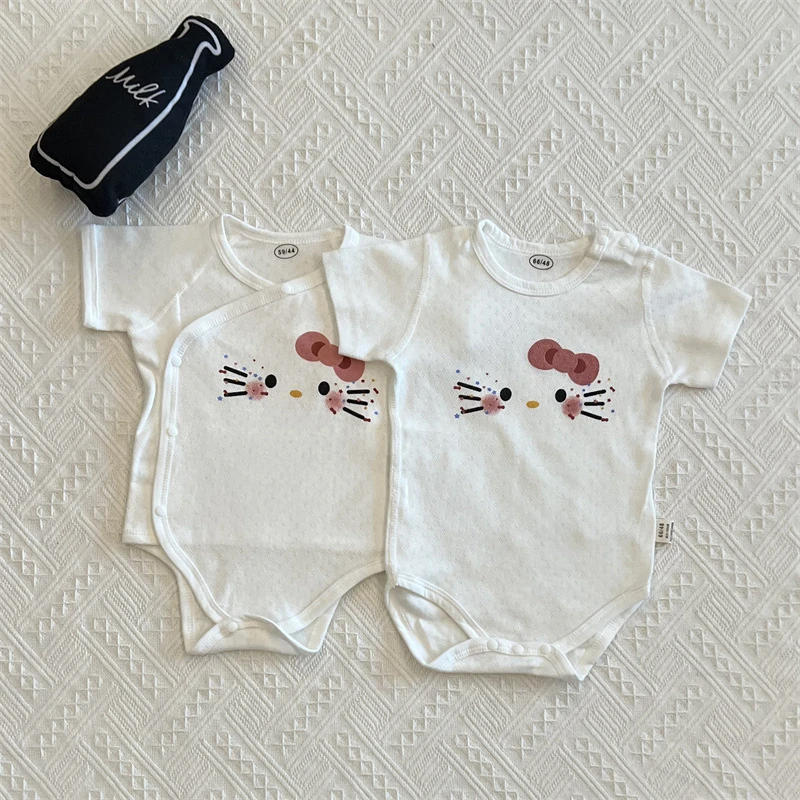 夏装婴儿包屁衣薄款网眼连体衣新生儿宝宝三角爬服哈衣夏季空调服