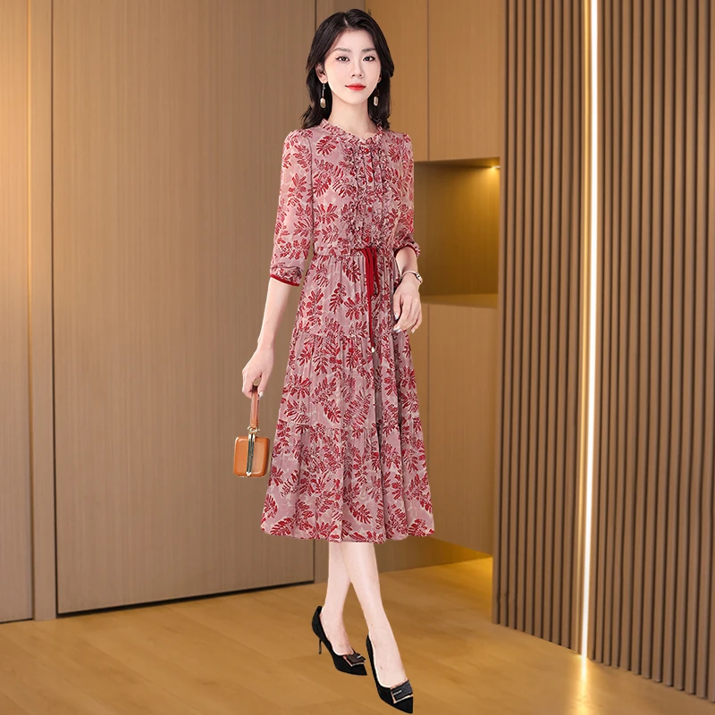 喜婆婆婚宴装连衣裙女2025新款夏小个子洋气休闲爆款裙子