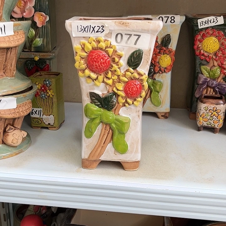 紫砂花盆粗陶材质多肉花盆