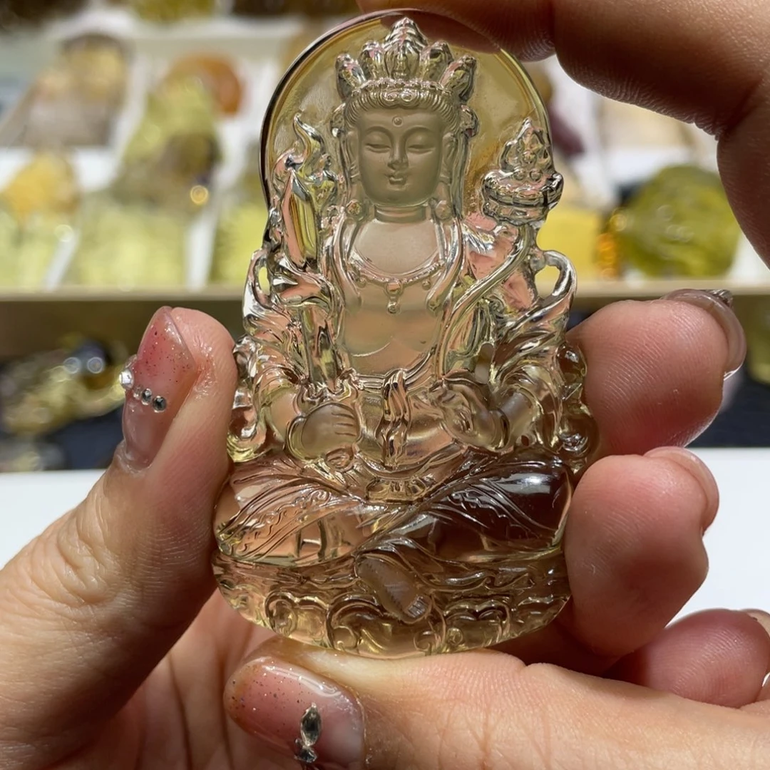 水晶吊坠(赠链)未镶嵌豆***逗定制