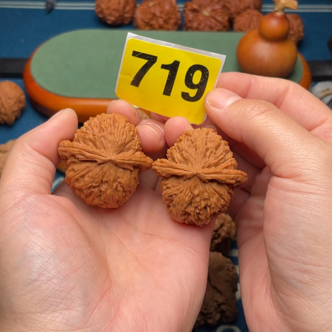 文玩核桃把件40全品白狮子719号