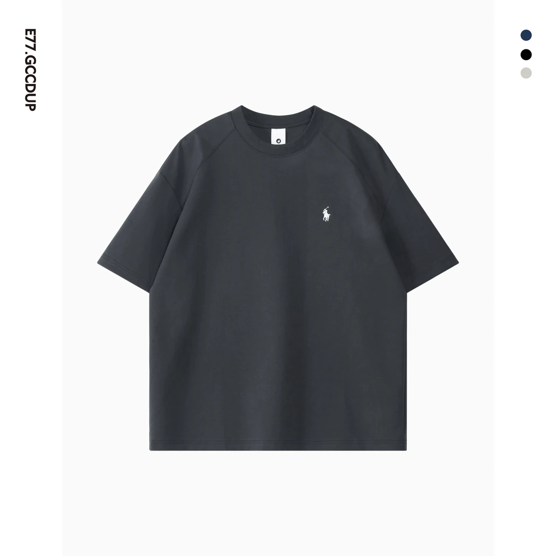 夏季新款短袖休闲时尚潮流百搭简约男女同款经典圆领T恤1960