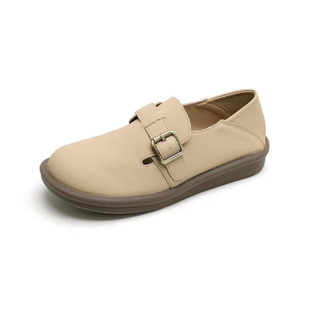 25年秋冬新款真皮乐福鞋通用休闲单鞋厚底时尚百搭1613