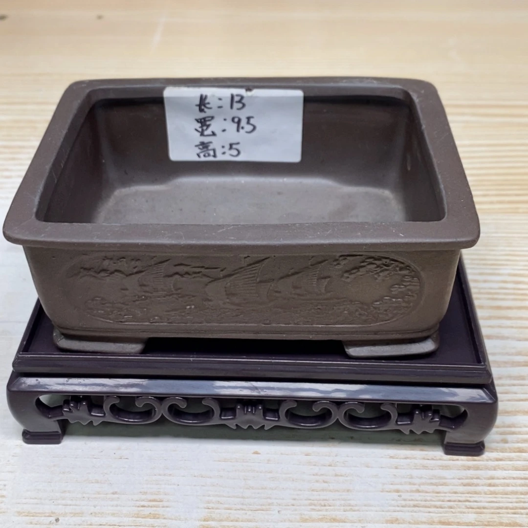 紫砂陶瓷花盆浮力