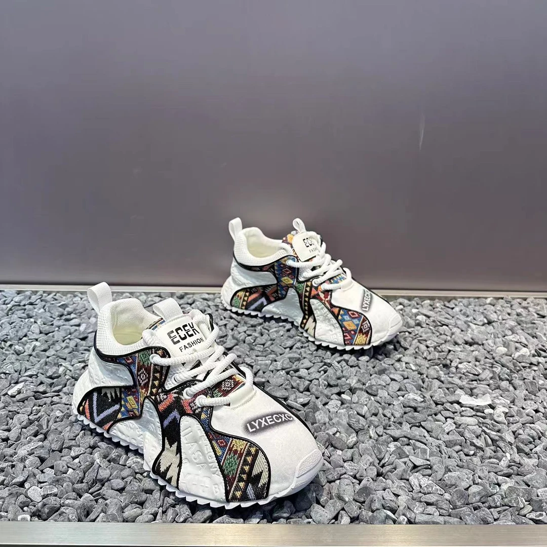 男鞋春季透气2025新款休闲阿甘鞋子潮鞋百搭时尚运动鞋男士老爹鞋