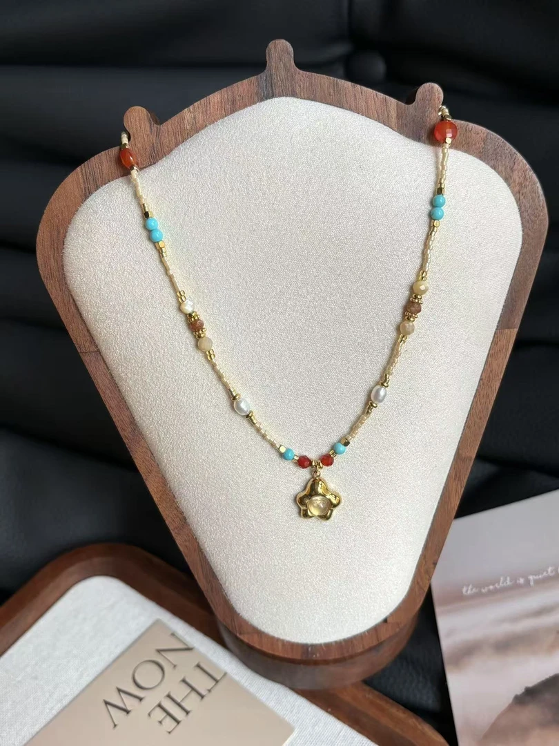 钛钢项链 夏日上新项链锁骨链百搭灰月光轻奢时尚气质女款