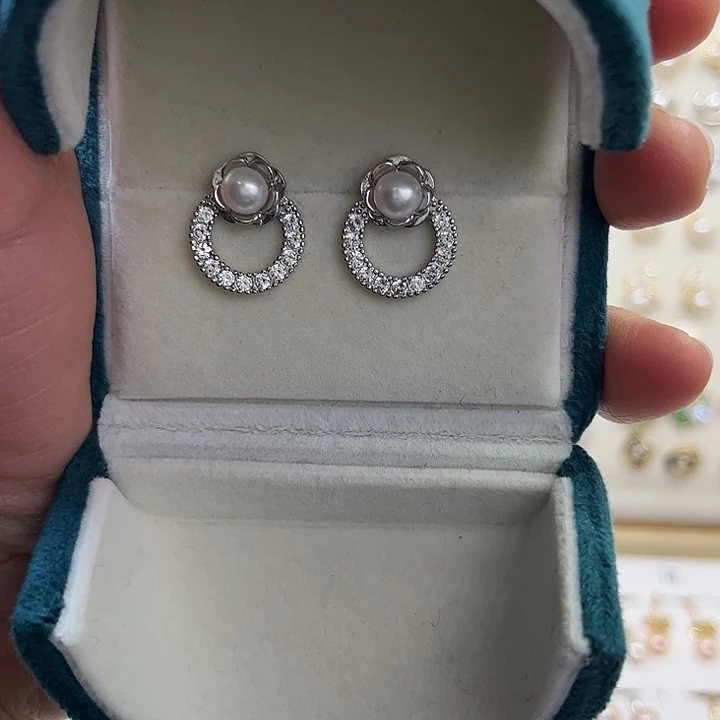 耳饰淡水珍珠合金