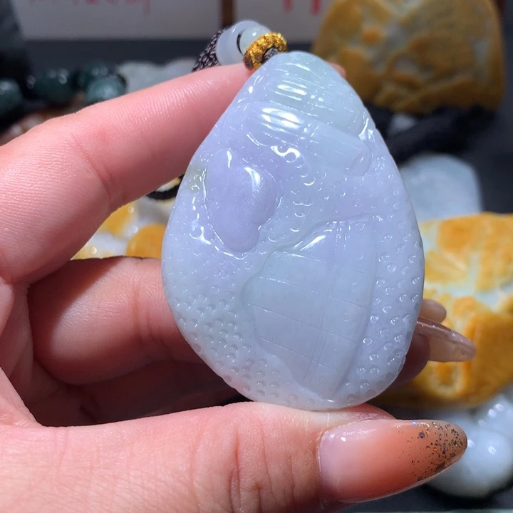 翡翠未镶嵌颈饰保真天然A货翡翠