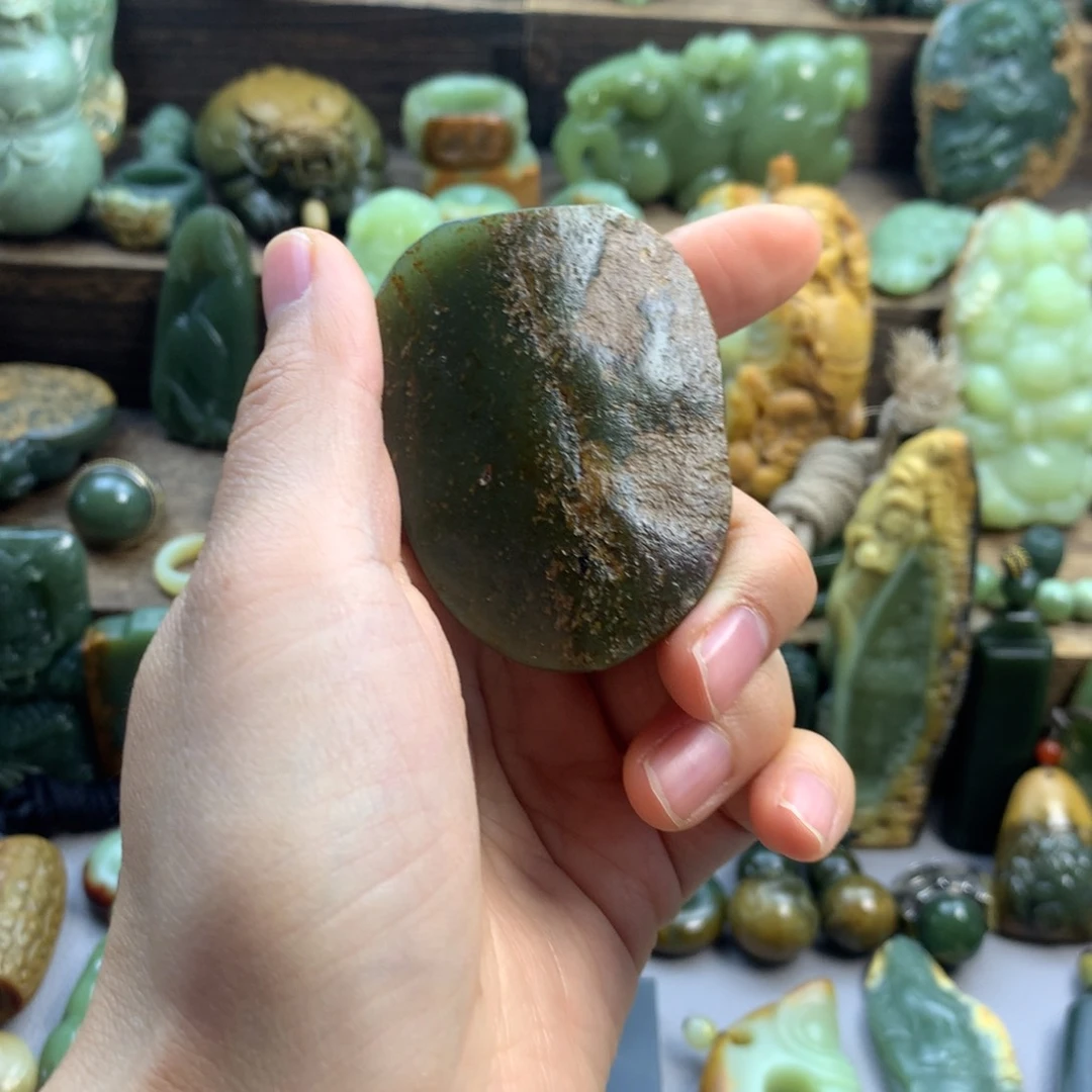 未镶嵌岫岩河磨玉（透闪石质玉）珠宝奇石七*