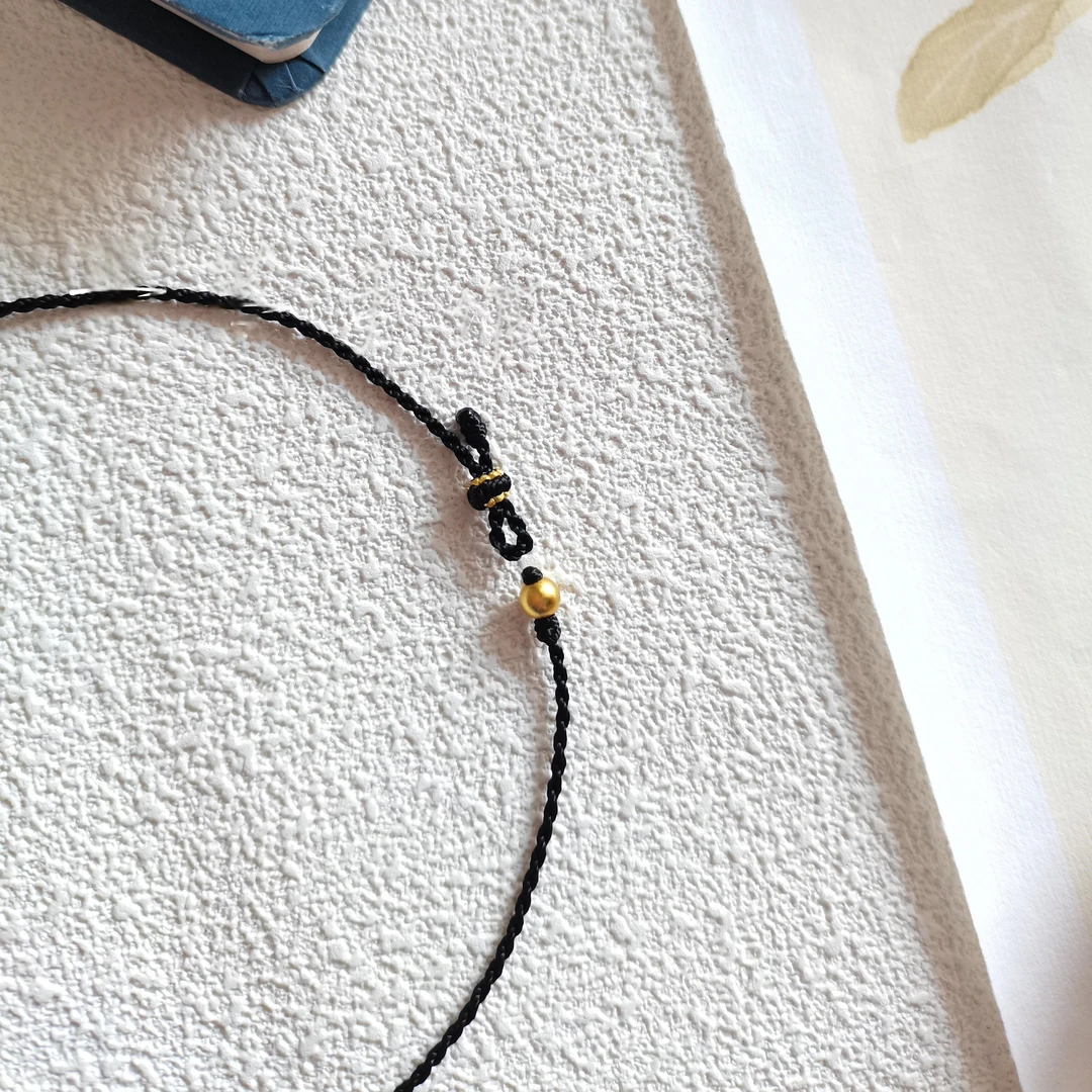 铜合金吊坠 「高级黑色」高级黑色编绳项链可挂吊坠挂绳diy半成品万