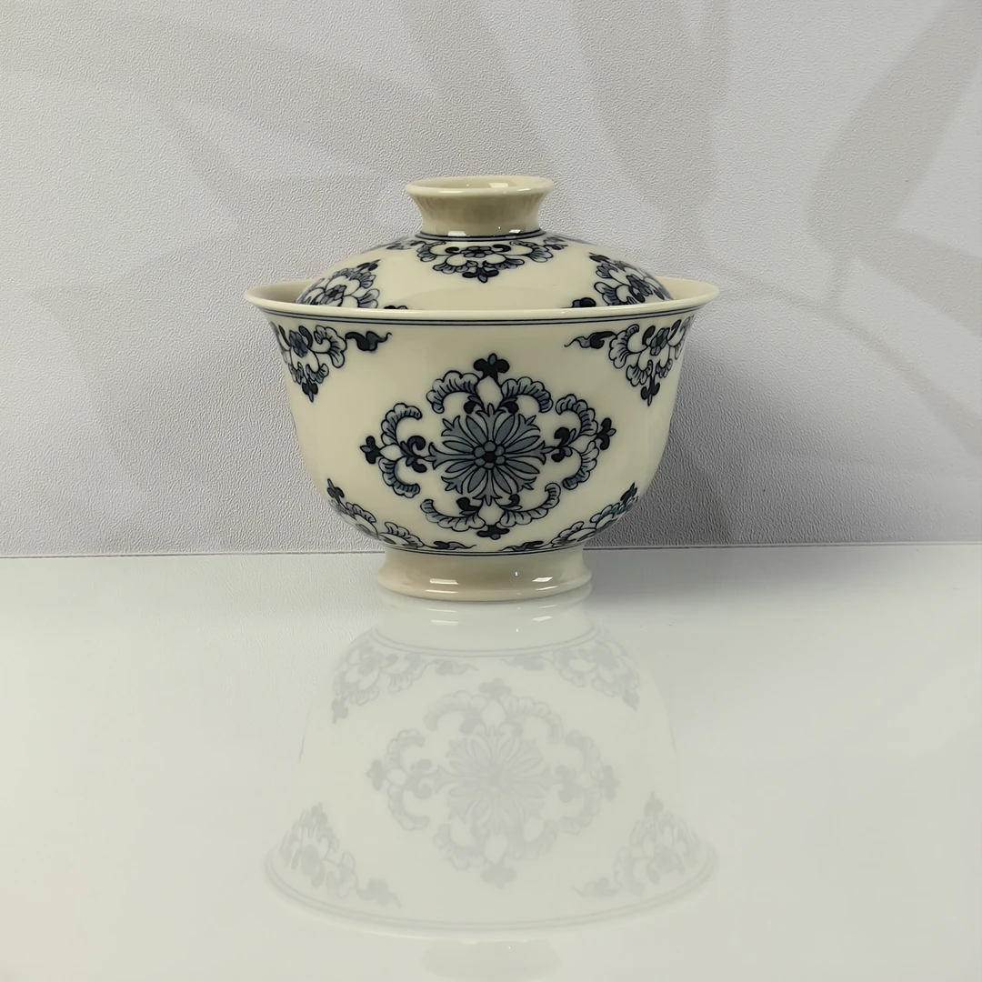 觅纤 团花盖碗 MQ255