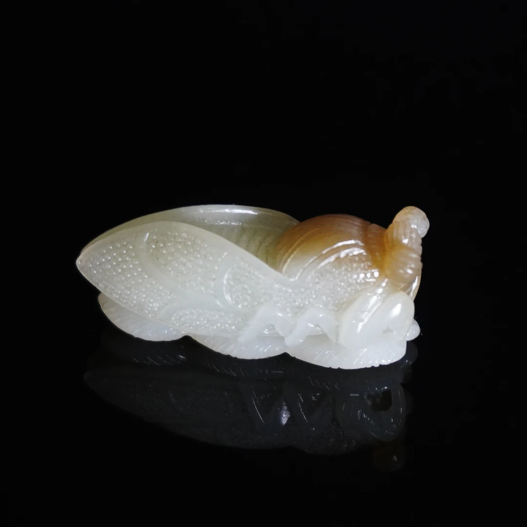 20世纪和田玉巧雕蝉/027193/收藏/传承/【友谊文物商店】