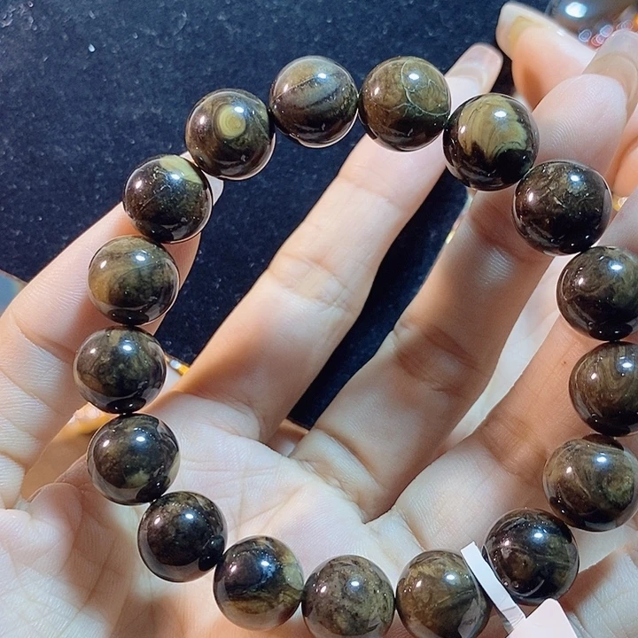 琥珀未镶嵌珠宝奇石根珀手串12