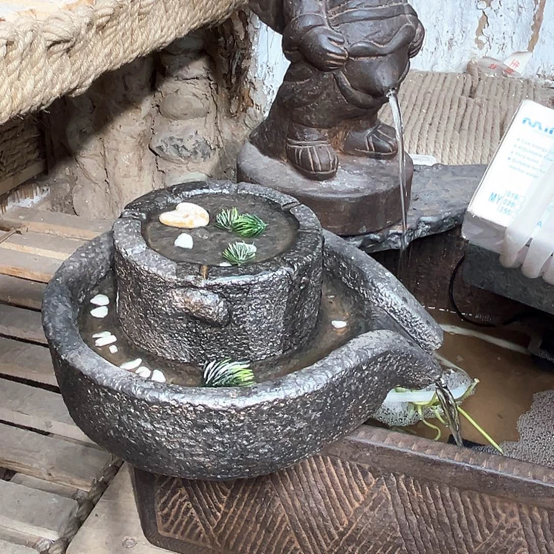 石磨造型流水不带盆