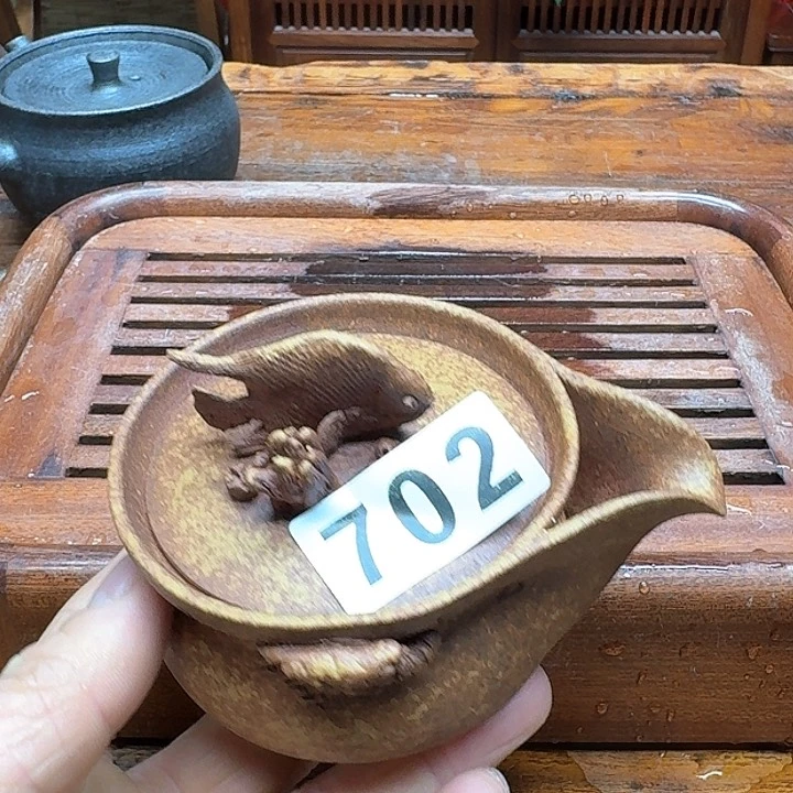 纯手工制作粗陶茶具