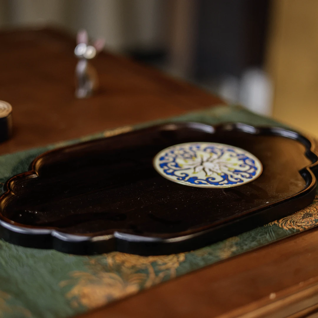 【小田甄陶】云尚茶盘-长33CM宽23.5CM（九竹S0153）