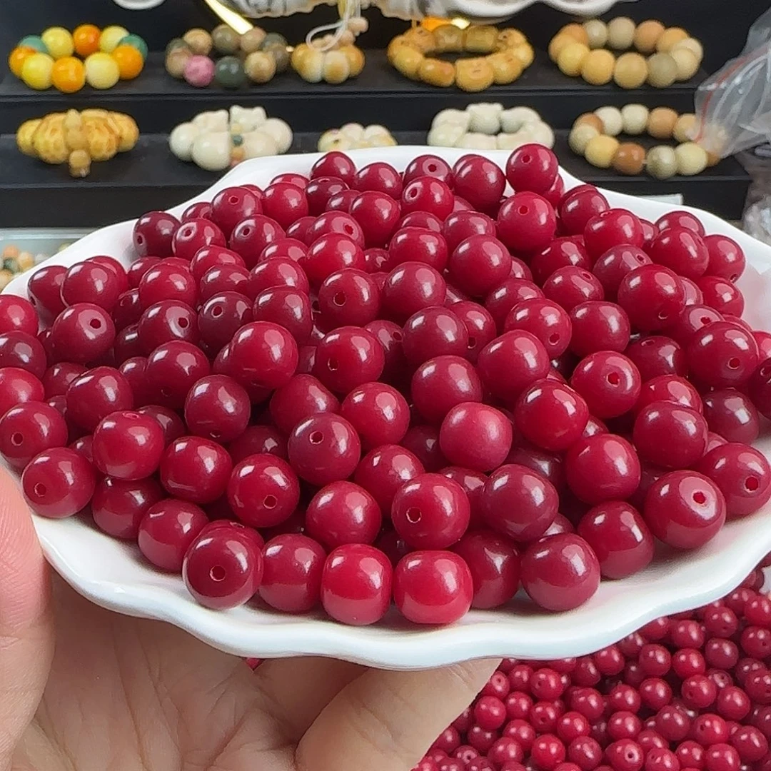 菩提根/象牙果手串卡10红色苹果桶500颗