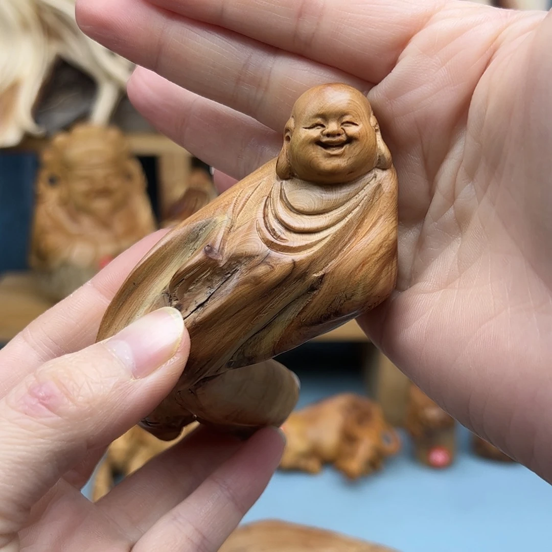 木柏木摆件手把件