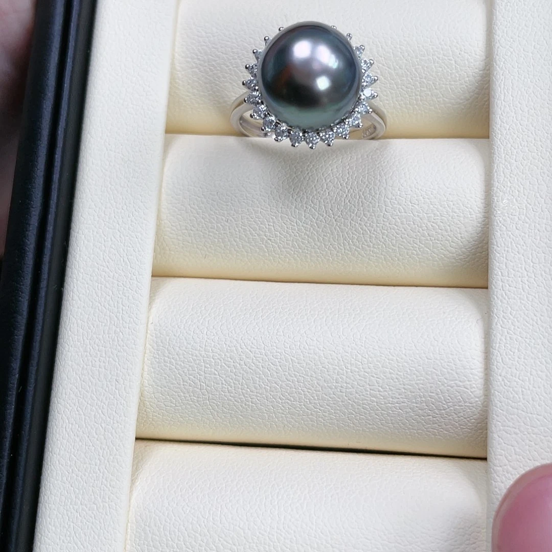 海水珍珠戒指银S925镶嵌
