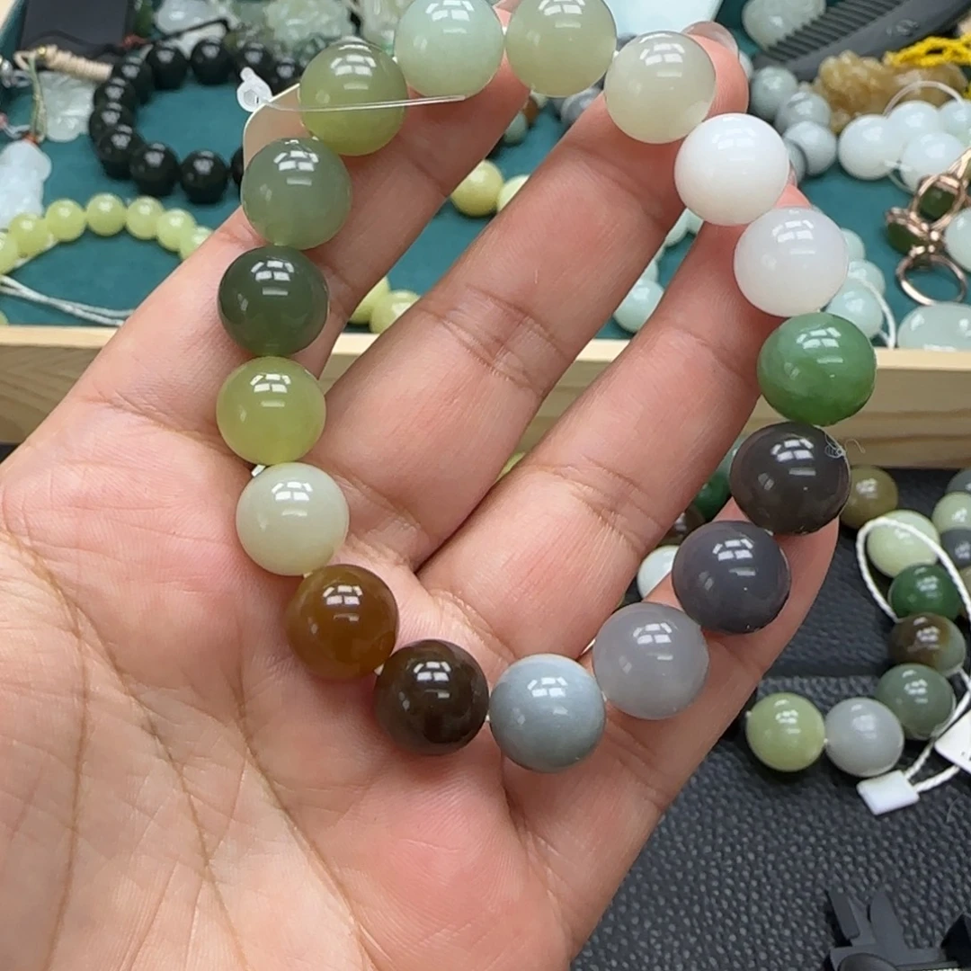 和田玉未镶嵌手链12