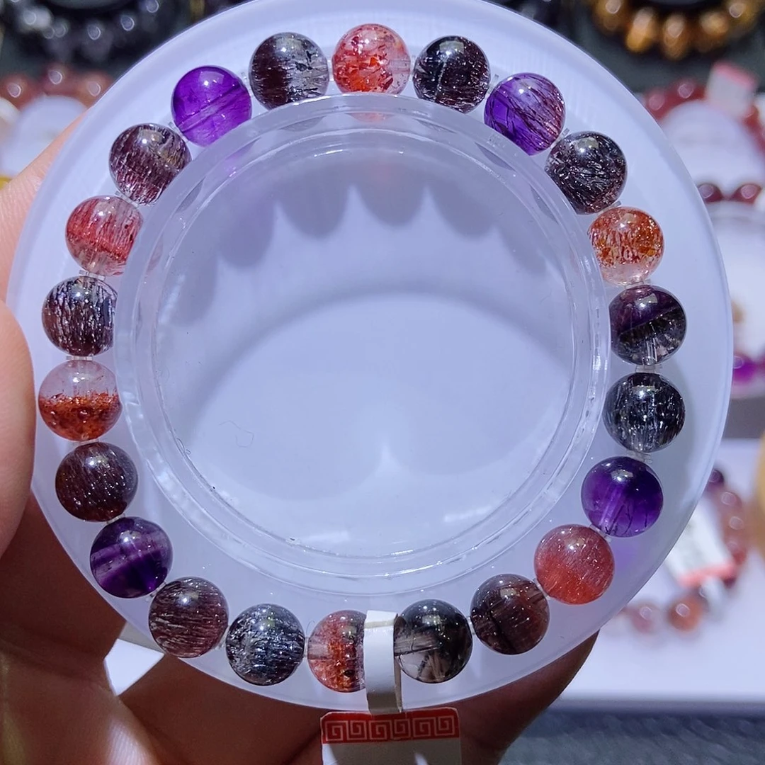 未镶嵌手链水晶黑加仑8,5