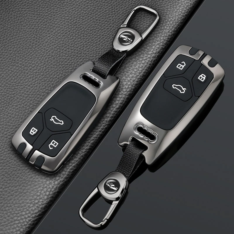 奥迪a6l钥匙套a4l/a5/a3/A7/a8壳q5l/Q7/q3/Q8/Q2L车金属钥匙包扣
