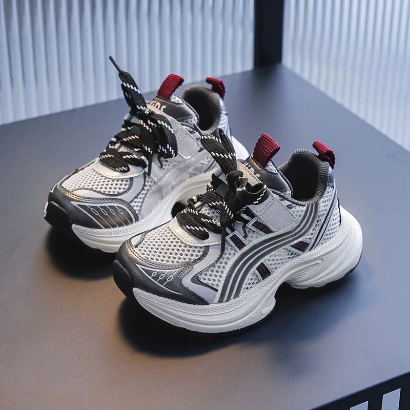 男童运动鞋2025新款春夏季网面老爹鞋女童透气运动鞋82060