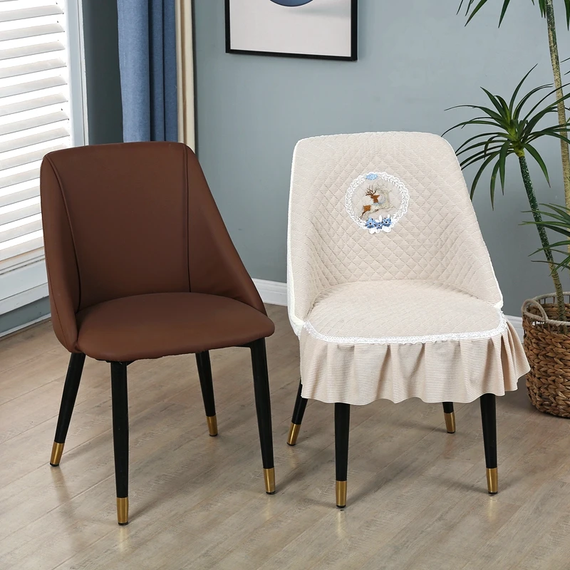 几何轻奢椅套弧形通用四季坐垫靠背一体餐桌椅家用全包凳子套罩