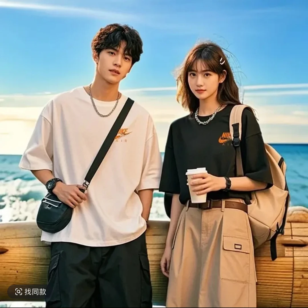 【3】29重磅长绒棉短袖圆领云柔水光T打底衫男女纯棉T恤303