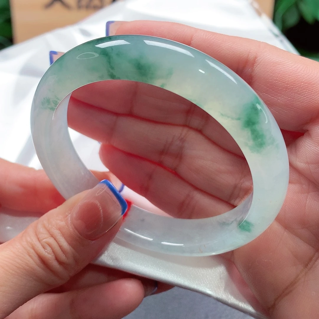 未镶嵌手镯翡翠88号，天然A货翡翠手镯