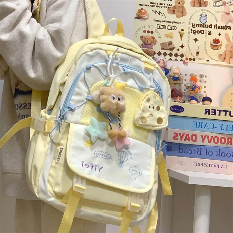 初中女生高颜值轻便可爱大容量书包小学生初中生高中生双肩背包