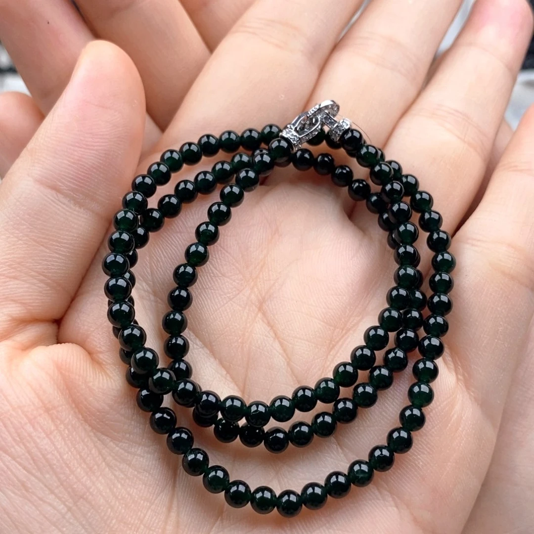 颈饰未镶嵌翡翠珠串