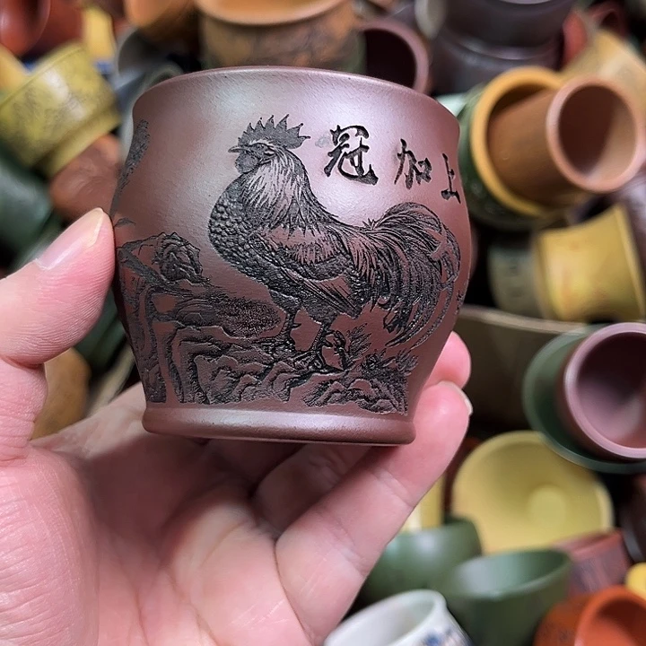 紫砂茶杯全手工紫砂主人杯