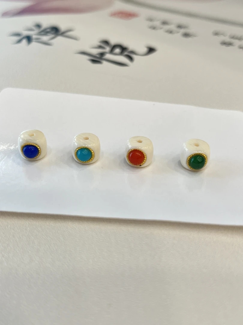 直切配件南红猛犸镶嵌5*6mm zx