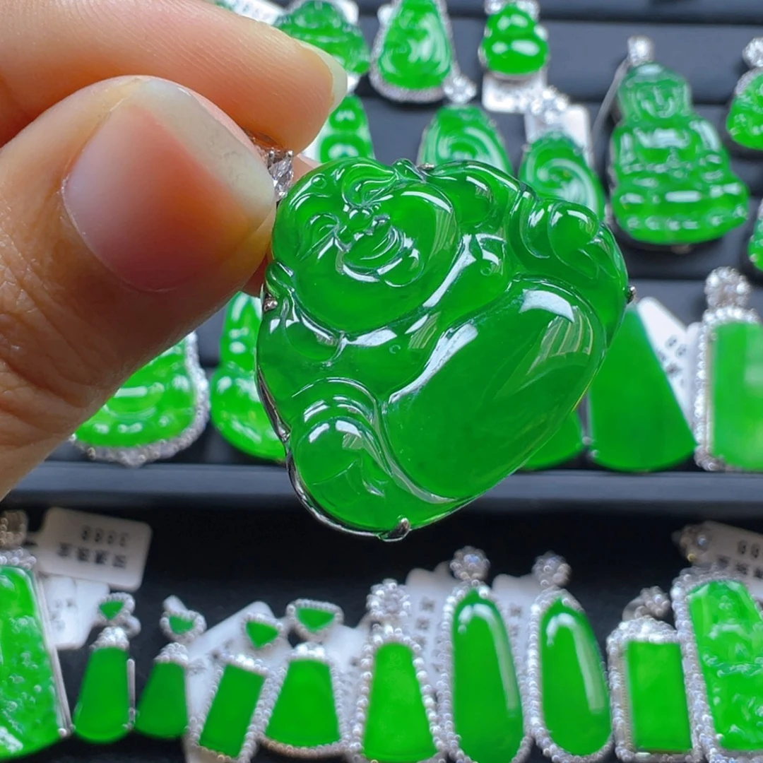 翡翠银S925镶嵌颈饰