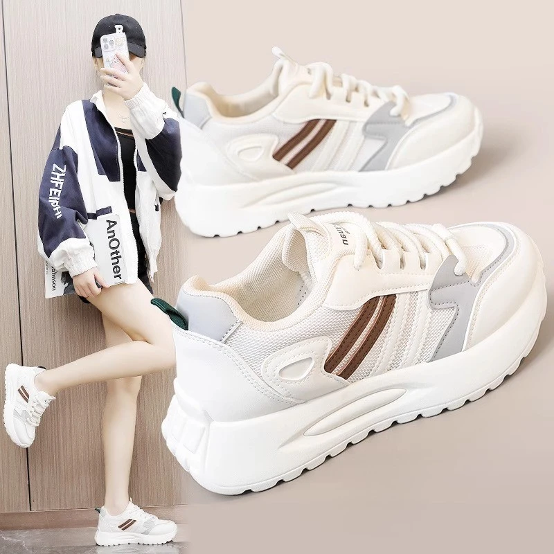 2025春夏季新款网面阿甘鞋女轻便时尚百搭休闲运动鞋女