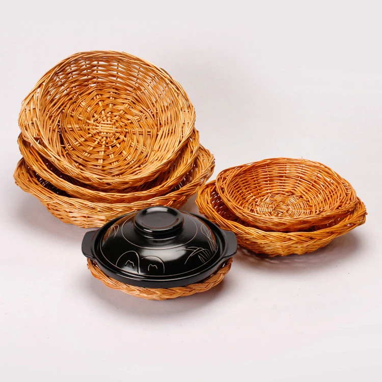 柳条编织煲仔篮防烫垫双耳砂锅篮黄焖鸡砂锅垫